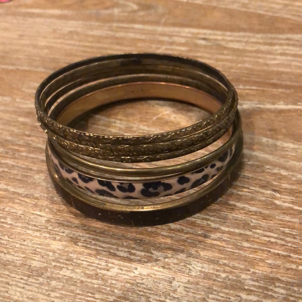 Gold bangles from J. Crew